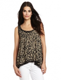 Kenneth Cole Women's Safari Print Tank with Handkerchief Hem Kenneth Cole Women's Safari Print Tank with Handkerchief Hem