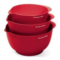 KitchenAid Professional Series Red Mixing Bowls, Set of 3 KitchenAid Professional Series Red Mixing Bowls, Set of 3