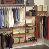 John Louis Home Standard Closet Shelving System, Red Mahogany John Louis Home Standard Closet Shelving System, Red Mahogany