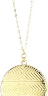 House of Harlow 1960 14k Yellow Gold-Plated Medallion Locket Pendant Necklace House of Harlow 1960 14k Yellow Gold-Plated Medallion Locket Pendant Necklace