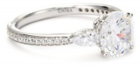 Myia Passiello Essentials Swarovski Zirconia Three Stone Ring Myia Passiello Essentials Swarovski Zirconia Three Stone Ring