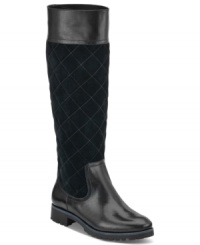 A quilted suede shaft helps the leather Essex flat boots by Sperry Top-Sider pack a powerful one-two punch when it comes to texture. A quilted suede shaft helps the leather Essex flat boots by Sperry Top-Sider pack a powerful one-two punch when it comes to texture.