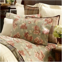 Ralph Lauren Shetland Manor Full Flat Sheet Sage Green Floral Ralph Lauren Shetland Manor Full Flat Sheet Sage Green Floral