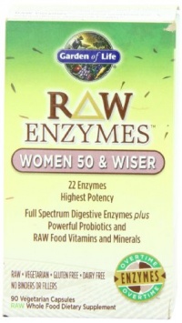 Garden of Life Raw Enzymes Women 50 and Wiser, 90 Veg Capsules Garden of Life Raw Enzymes Women 50 and Wiser, 90 Veg Capsules