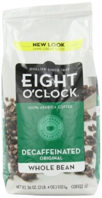 Eight O'Clock Coffee Decaffeinated Whole Bean Coffee, 36-Ounce Eight O'Clock Coffee Decaffeinated Whole Bean Coffee, 36-Ounce