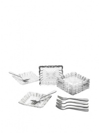 Crystal Clear Alexandria 25-Piece Taster Plate Set with Forks Crystal Clear Alexandria 25-Piece Taster Plate Set with Forks