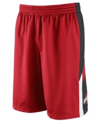 Get your game on while supporting your favorite NCAA team with these Ohio State Buckeyes basketball shorts featuring Dri-Fit technology from Nike. Get your game on while supporting your favorite NCAA team with these Ohio State Buckeyes basketball shorts featuring Dri-Fit technology from Nike.