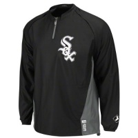 MLB Chicago White Sox Long Sleeve 1/4 Zip V-Neck Gamer Jacket MLB Chicago White Sox Long Sleeve 1/4 Zip V-Neck Gamer Jacket
