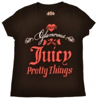 JUICY COUTURE Little Girls Pretty Things Bling Shirt Black-XS JUICY COUTURE Little Girls Pretty Things Bling Shirt Black-XS