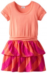 Splendid Littles Girls 2-6X rialto stripe dress, Coral/Tulip, 4T