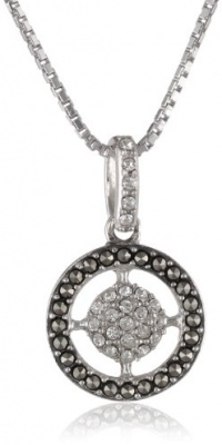 Judith Jack Angelic Sterling Silver, Marcasite and Crystal Circle Pendant Necklace, 18 Judith Jack Angelic Sterling Silver, Marcasite and Crystal Circle Pendant Necklace, 18