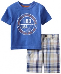 Nautica Baby-Boys Infant N83 Usa Short Set, Fiji Blue, 12 Months Nautica Baby-Boys Infant N83 Usa Short Set, Fiji Blue, 12 Months