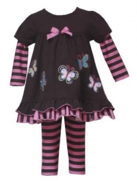 Rare Editions Girls Striped Emb Butterfly Dress Set 4T (F255141) Rare Editions Girls Striped Emb Butterfly Dress Set 4T (F255141)