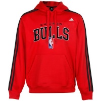 NBA adidas Chicago Bulls Three Stripe Pullover Hoodie Sweatshirt - Red NBA adidas Chicago Bulls Three Stripe Pullover Hoodie Sweatshirt - Red
