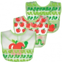 green sprouts 3 Count Waterproof Pocket Bib, Apples, 9-18 months green sprouts 3 Count Waterproof Pocket Bib, Apples, 9-18 months