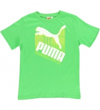 Puma Kids Boys Linear TeeClassic Green MED Puma Kids Boys Linear TeeClassic Green MED