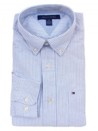 Tommy Hilfiger Men Striped Long Sleeve Logo Oxford Shirt Tommy Hilfiger Men Striped Long Sleeve Logo Oxford Shirt