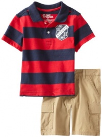 Tommy Hilfiger Boys 2-7 Royce Stripe Polo Cargo Short 2 Piece Set, Tango Red, 4T Tommy Hilfiger Boys 2-7 Royce Stripe Polo Cargo Short 2 Piece Set, Tango Red, 4T