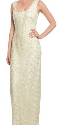 AIDAN MATTOX Precious Scallop Beaded Long Evening Gown Dress (8) AIDAN MATTOX Precious Scallop Beaded Long Evening Gown Dress (8)