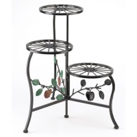 Gifts & Decor Country Apple Plant Stand Shelf Holds 3-Flower Pot Gifts & Decor Country Apple Plant Stand Shelf Holds 3-Flower Pot