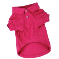 Zack & Zoey Cotton Polo Dog Shirt, Large, 20-Inch, Raspberry Sorbet Zack & Zoey Cotton Polo Dog Shirt, Large, 20-Inch, Raspberry Sorbet
