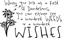 When You Look At A Field Of Dandelions, You Can Either See A Hundred Weeds, Or A Hundred Wishes wall saying vinyl lettering art decal quote sticker home decal When You Look At A Field Of Dandelions, You Can Either See A Hundred Weeds, Or A Hundred Wishes wall saying vinyl lettering art decal quote sticker home decal