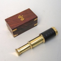 6 Handheld Brass Telescope with Wooden Box - Pirate Navigation 6 Handheld Brass Telescope with Wooden Box - Pirate Navigation