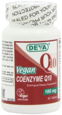 Deva Vegan Vitamins Coenzyme Q10 - 100 Mg - Sublingual, 60-Count