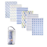 Luvable Friends 6 Count Flannel Receiving Blankets, Blue Guitar Luvable Friends 6 Count Flannel Receiving Blankets, Blue Guitar