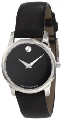 Movado Women's 0606503 Museum Stainless Steel and Leather Strap Watch