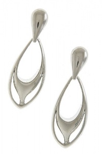 TRENDY FASHION OVAL DIMPLED EARRINGS BY FASHION DESTINATION | (Silver) TRENDY FASHION OVAL DIMPLED EARRINGS BY FASHION DESTINATION | (Silver)