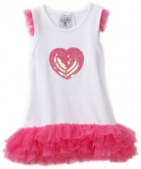 Mud Pie Baby-girls Newborn Heart Ruffle Dress, Pink/White, 2T-3T Mud Pie Baby-girls Newborn Heart Ruffle Dress, Pink/White, 2T-3T