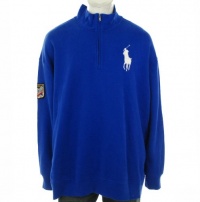 Polo Ralph Lauren Men's Cotton Fleece Half Zip Shirt Blues 4XB Polo Ralph Lauren Men's Cotton Fleece Half Zip Shirt Blues 4XB