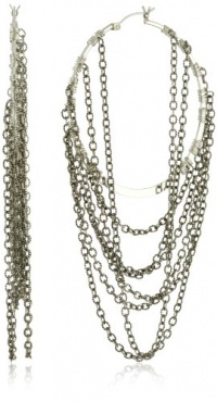 Amanda Sterett Sara Sterling Silver Chain Hoop Earrings Amanda Sterett Sara Sterling Silver Chain Hoop Earrings