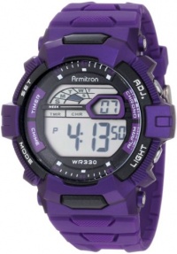 Armitron Men's 40/8278PUR Purple Resin Strap Chronograph Watch Armitron Men's 40/8278PUR Purple Resin Strap Chronograph Watch