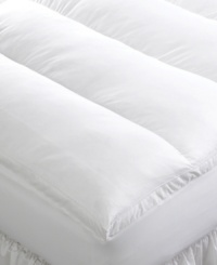 Comfort at its finest. Hotel Collection brings you the ultimate in luxury with this reversible Dual Support featherbed, featuring lofty down fill on one side and down alternative on the other. Comfort at its finest. Hotel Collection brings you the ultimate in luxury with this reversible Dual Support featherbed, featuring lofty down fill on one side and down alternative on the other.