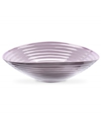 Celebrated chef and writer Sophie Conran introduces dinnerware designed for every step of the meal, from oven to table. A ribbed texture gives this mulberry Portmeirion salad bowl the charm of traditional hand-thrown pottery. Celebrated chef and writer Sophie Conran introduces dinnerware designed for every step of the meal, from oven to table. A ribbed texture gives this mulberry Portmeirion salad bowl the charm of traditional hand-thrown pottery.
