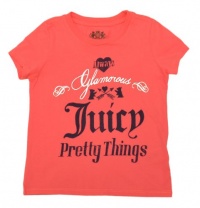 Juicy Couture Little Girls Pretty Things Glamour Shirt Pink-XL Juicy Couture Little Girls Pretty Things Glamour Shirt Pink-XL