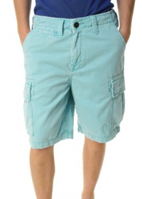 True Religion Brand Jeans Men's Samuel Cargo Shorts Light Blue