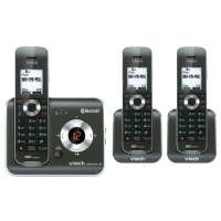 VTech DS6421-3 DECT 6.0 Cordless Phone, Black/Silver, 3 Handsets VTech DS6421-3 DECT 6.0 Cordless Phone, Black/Silver, 3 Handsets
