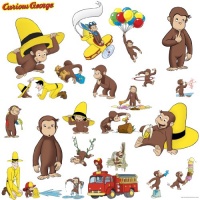 RoomMates RMK1037SCS Curious George Peel and Stick Wall Decals RoomMates RMK1037SCS Curious George Peel and Stick Wall Decals