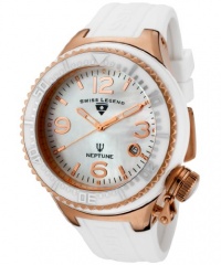 Swiss Legend Women's 11844-WWRA Neptune White Mother-Of-Pearl Dial Silicone Watch with Ceramic Case Swiss Legend Women's 11844-WWRA Neptune White Mother-Of-Pearl Dial Silicone Watch with Ceramic Case