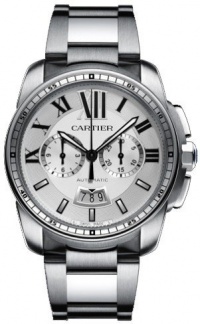 Cartier Calibre de Cartier Silver Dial Chronograph Automatic Mens Watch W7100045 Cartier Calibre de Cartier Silver Dial Chronograph Automatic Mens Watch W7100045