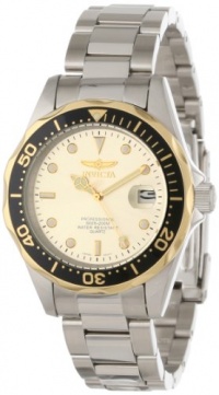Invicta Men's 12808X Pro Diver Gold Dial Stainless Steel Watch Invicta Men's 12808X Pro Diver Gold Dial Stainless Steel Watch