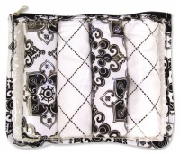 Trend Lab Burps in Clear Zip Pouch, Black/White Versailles Print, Set of 4 Trend Lab Burps in Clear Zip Pouch, Black/White Versailles Print, Set of 4