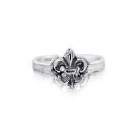 925 Sterling Silver Jewelry, Classic Toe Ring with a Fleur-de-lis Design, One Size Fits All 925 Sterling Silver Jewelry, Classic Toe Ring with a Fleur-de-lis Design, One Size Fits All