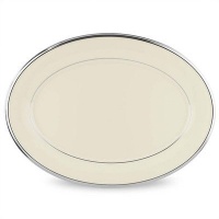 Lenox Solitaire 16-Inch Platinum-Banded Fine China Oval Platter Lenox Solitaire 16-Inch Platinum-Banded Fine China Oval Platter