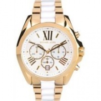 Michael Kors Gold Tone White Chronograph Women's Watch - MK5743 Michael Kors Gold Tone White Chronograph Women's Watch - MK5743