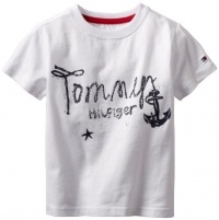 Tommy Hilfiger Boys 2-7 Short Sleeve Vaughn Tee, White, 6 Regular Tommy Hilfiger Boys 2-7 Short Sleeve Vaughn Tee, White, 6 Regular