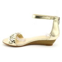 Enzo Angiolini Karezza Open Toe Dress Sandals Shoes Gold Womens Enzo Angiolini Karezza Open Toe Dress Sandals Shoes Gold Womens